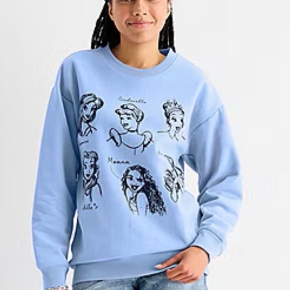 Disney Sketch Princesses Crewneck Sweatshirt Size Medium NWT